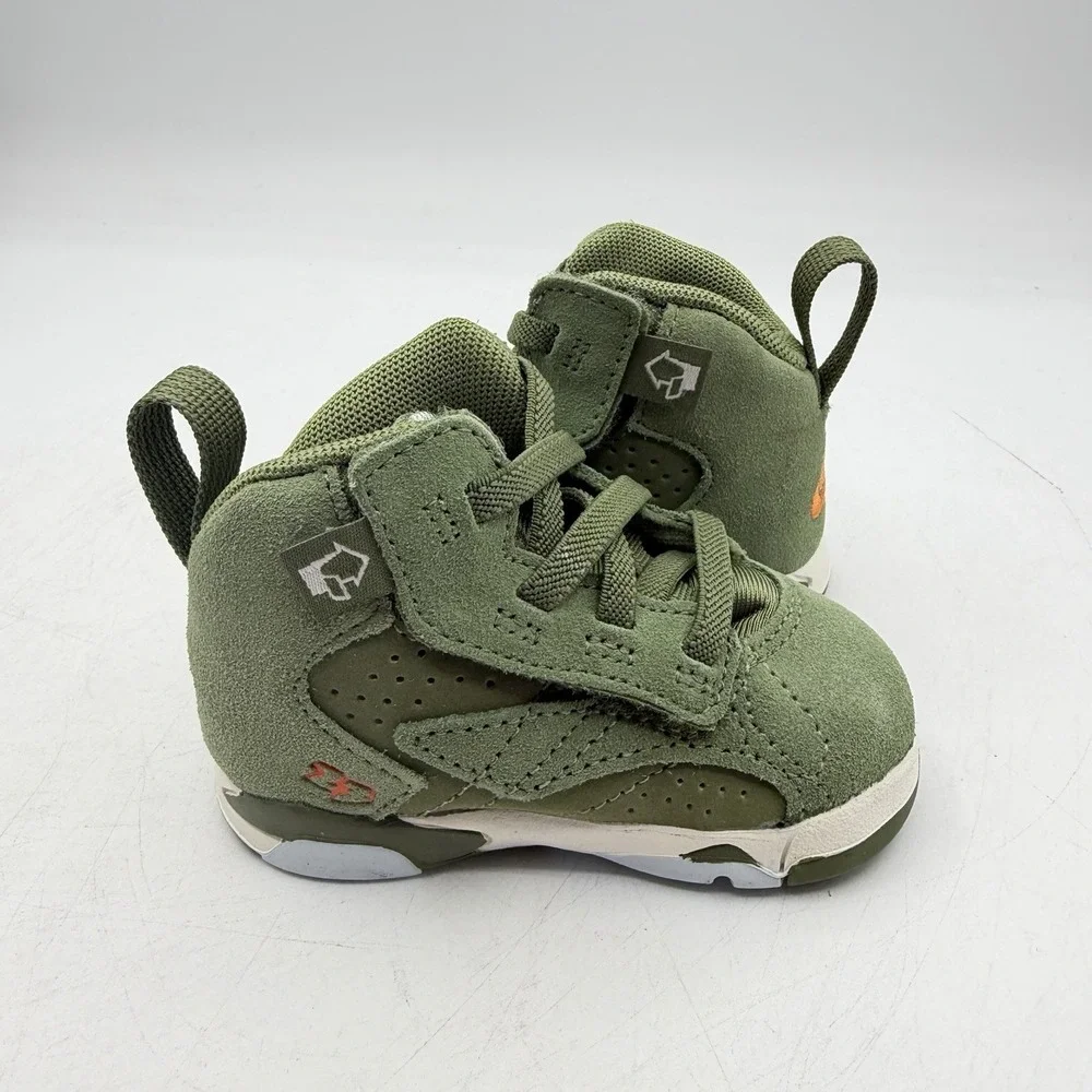 Nike Air Jordan MVP Shoes Toddler Sz 2 C Olive/Sail Jumpman Sneakers DZ5576-300